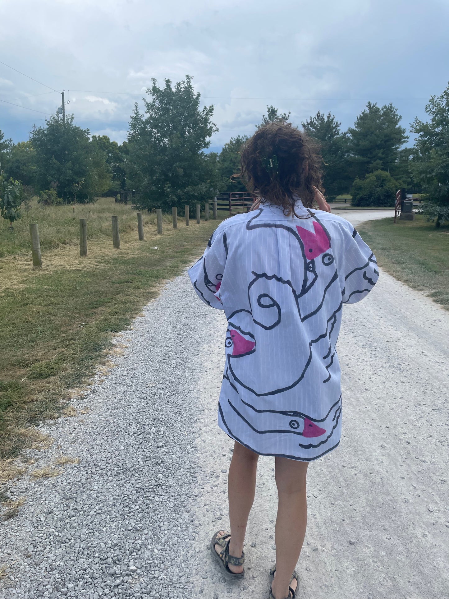 Goose Upcycled short sleeve button down XL