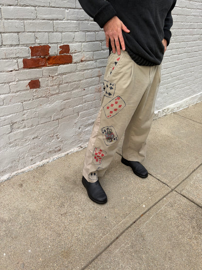 Fringefibre x Shop Rephrase Playing Card Trouser Unisex 35"