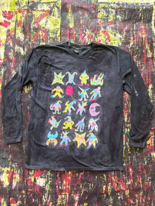 Many Many Clowns Longsleeve T-Shirt L