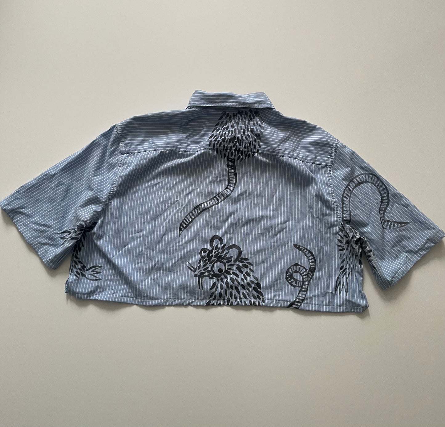 Blue Rats Cropped Upcycled Button Down Fits S/M/L