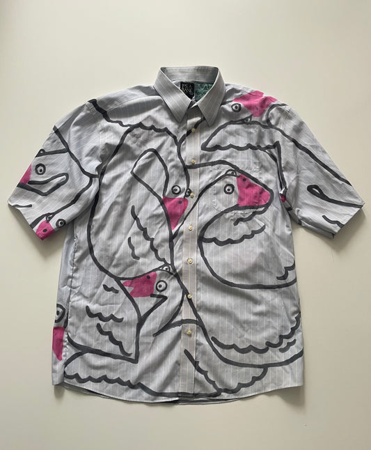 Goose Upcycled short sleeve button down XL