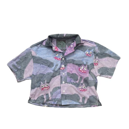 Bat Batik Button Down Medium