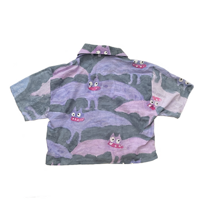 Bat Batik Button Down Medium